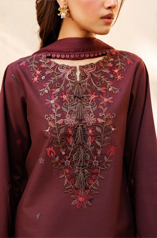 IZNIK - 3PC Summer Lawn Embroidered Shirt with Monar Printed Dupatta and Trouser - BFB0817 - Image 3