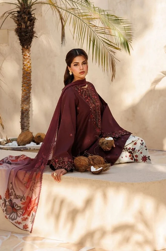 IZNIK - 3PC Summer Lawn Embroidered Shirt with Monar Printed Dupatta and Trouser - BFB0817 - Image 5