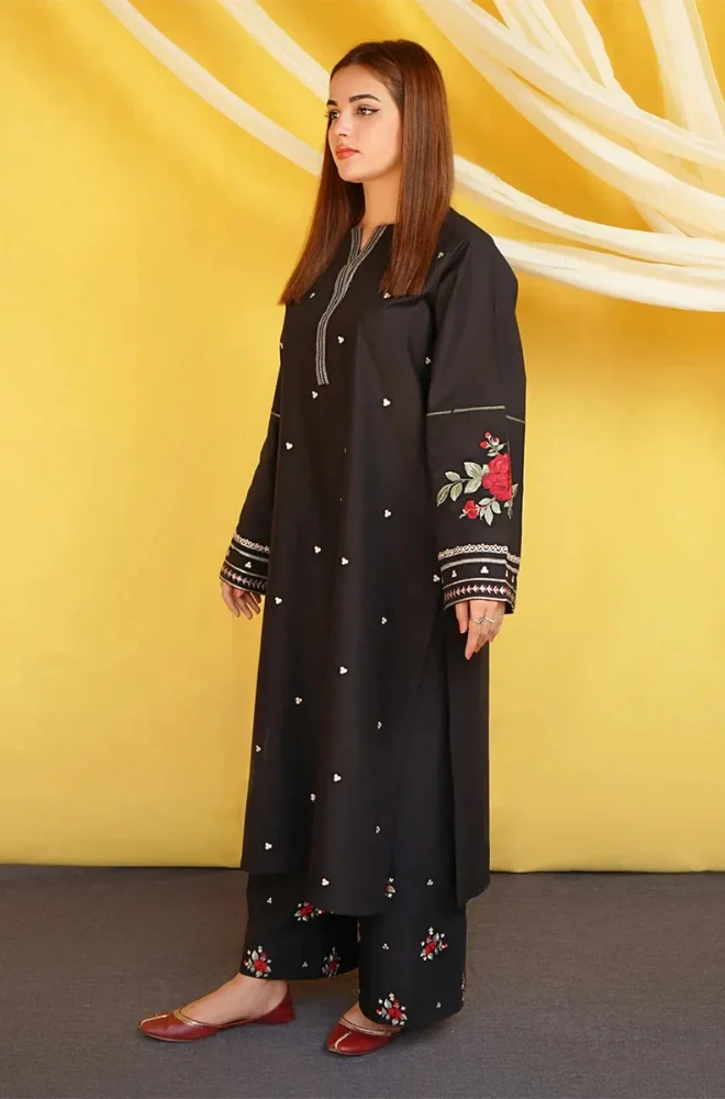 Urge - 2PC Dhanak Embroidered Shirt and Trouser - BFB0912 - Image 2