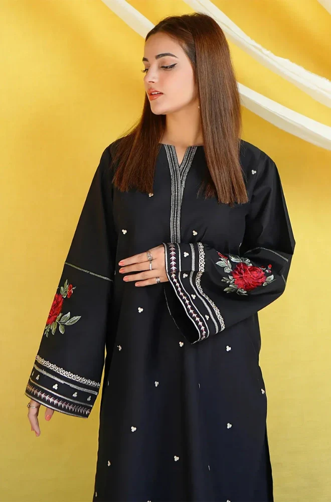 Urge - 2PC Dhanak Embroidered Shirt and Trouser - BFB0912 - Image 3