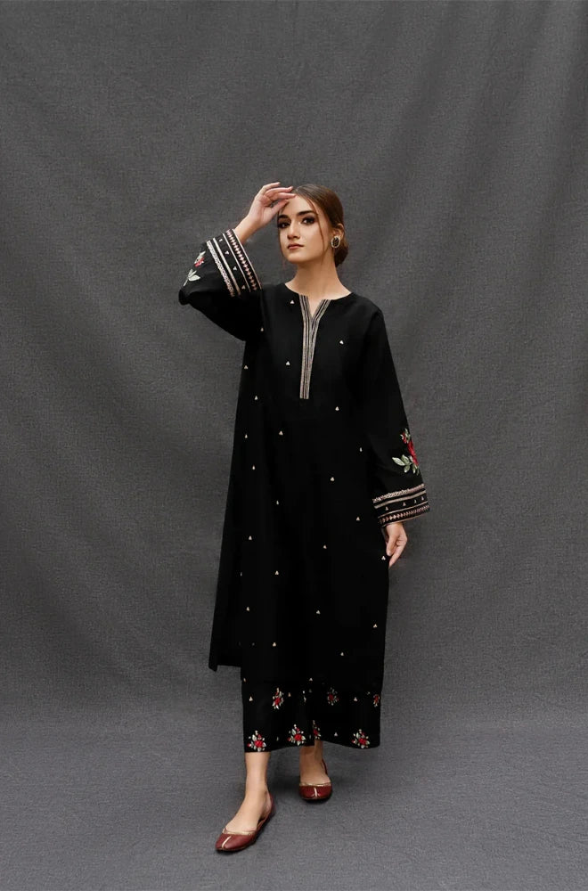 Urge - 3PC Dhana Embroidered Shirt With Twill Printed Dupatta and Trouser - BFB0901 - Image 2