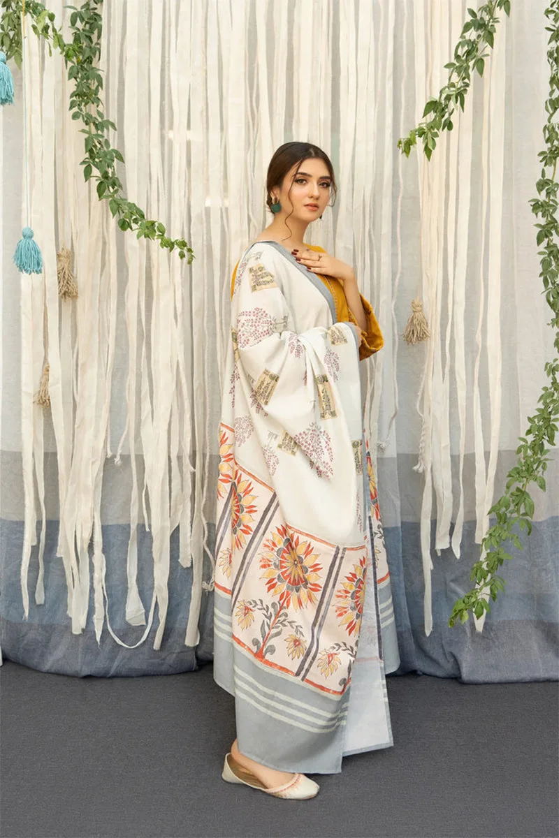 Urge - 3PC Dhanak Embroidered Shirt with Twill Printed Dupatta and Trouser - BFB0866 - Image 4