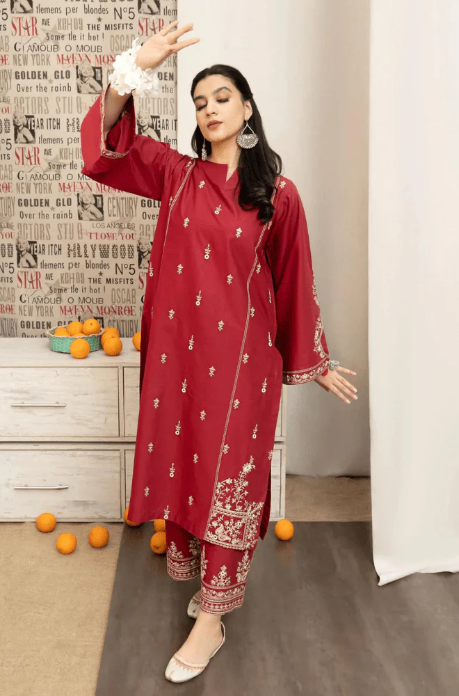URGE - 3PC Lawn Embroidered Shirt with Lawn Printed Dupatta and Trouser - BFB0136 - Image 6