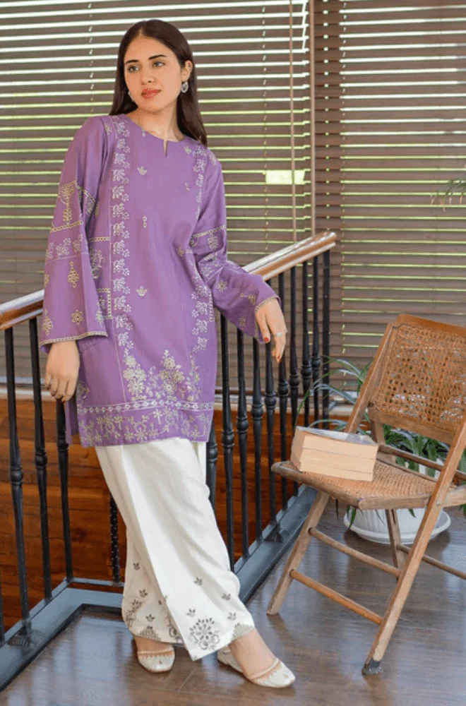 URGE - 2PC Lawn Embroidered Shirt and Trouser - BFB0654 - Image 10