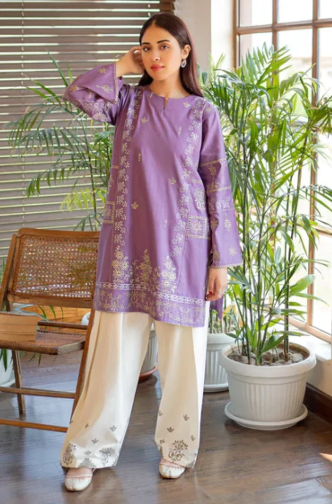 URGE - 2PC Lawn Embroidered Shirt and Trouser - BFB0654 - Image 5