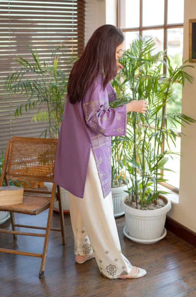 URGE - 2PC Lawn Embroidered Shirt and Trouser - BFB0654 - Image 6