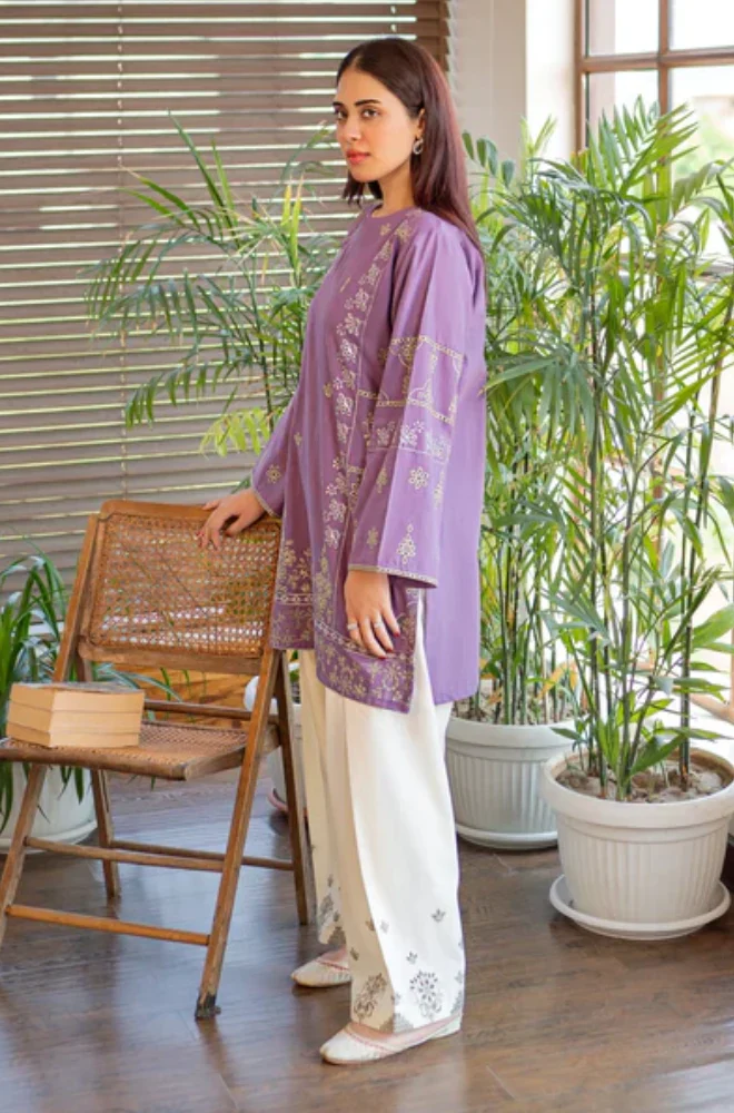 URGE - 2PC Lawn Embroidered Shirt and Trouser - BFB0654 - Image 8