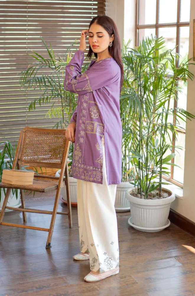 URGE - 2PC Lawn Embroidered Shirt and Trouser - BFB0654 - Image 9