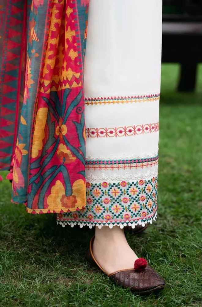 SAPPHIRE - 3PC Lawn Embroidered Shirt with Monar Printed Dupatta and Trouser - BFB01890 - Image 4