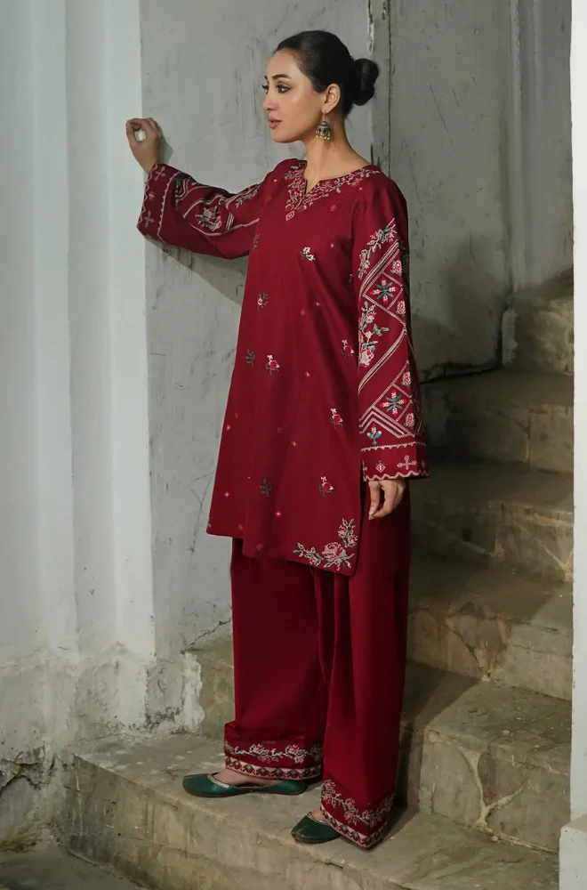 URGE - 3PC Lawn Embroidered Shirt and Trouser- BFB0278 - Image 5