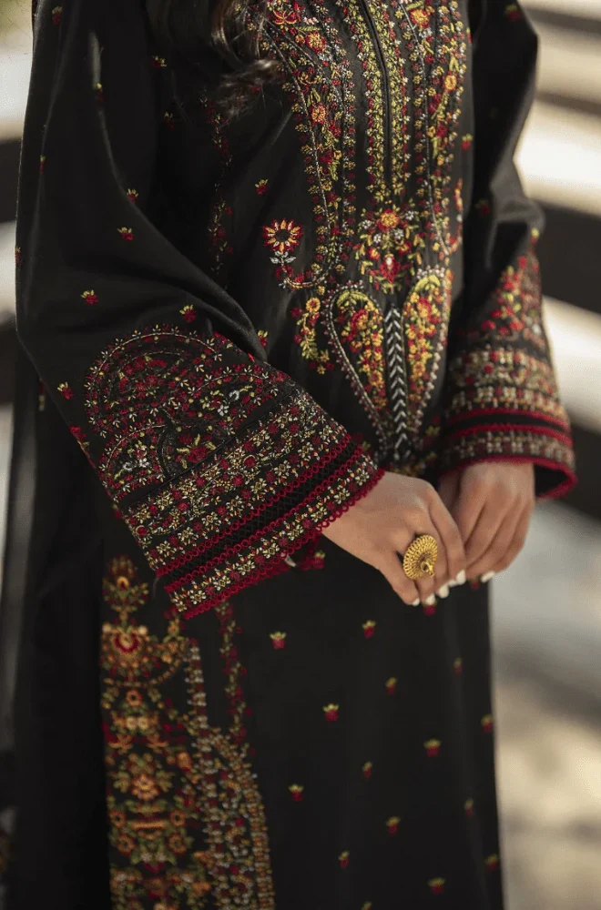 ALKARAM - 3PC Lawn Embroidered Shirt with Chiffon Embroidered Dupatta and Trouser - BFB0453 - Image 6