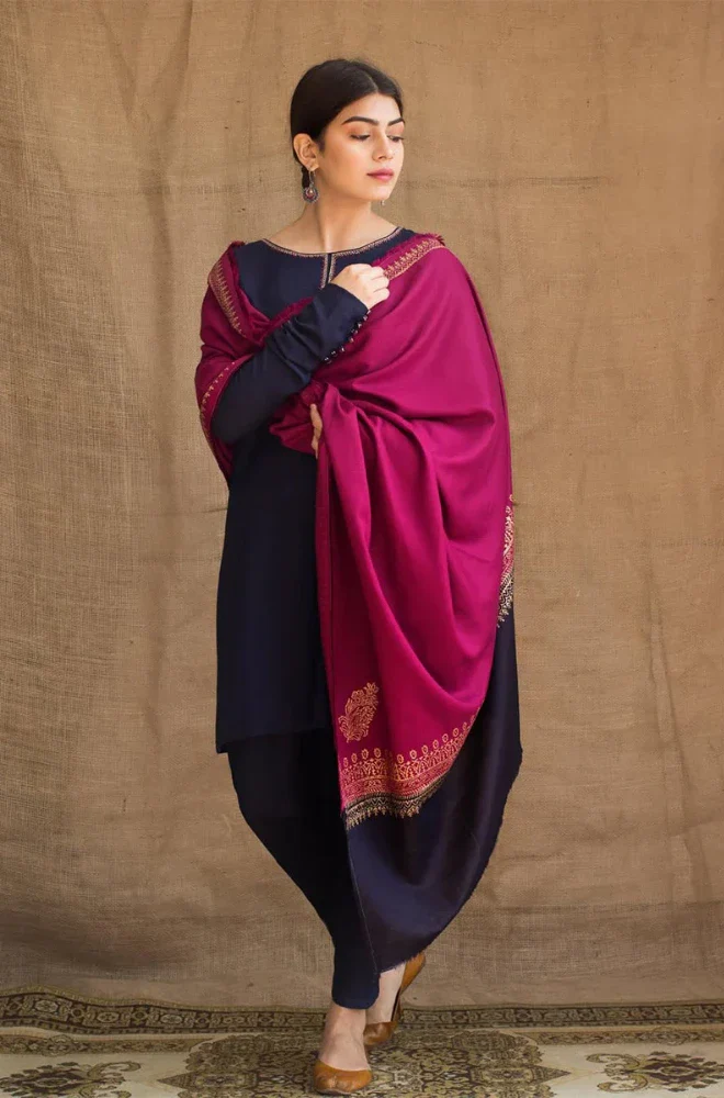 Zarpash - 3PC Dhanak Shirt With Twill Printed Dupatta and Trouser - BFB0910 - Image 3
