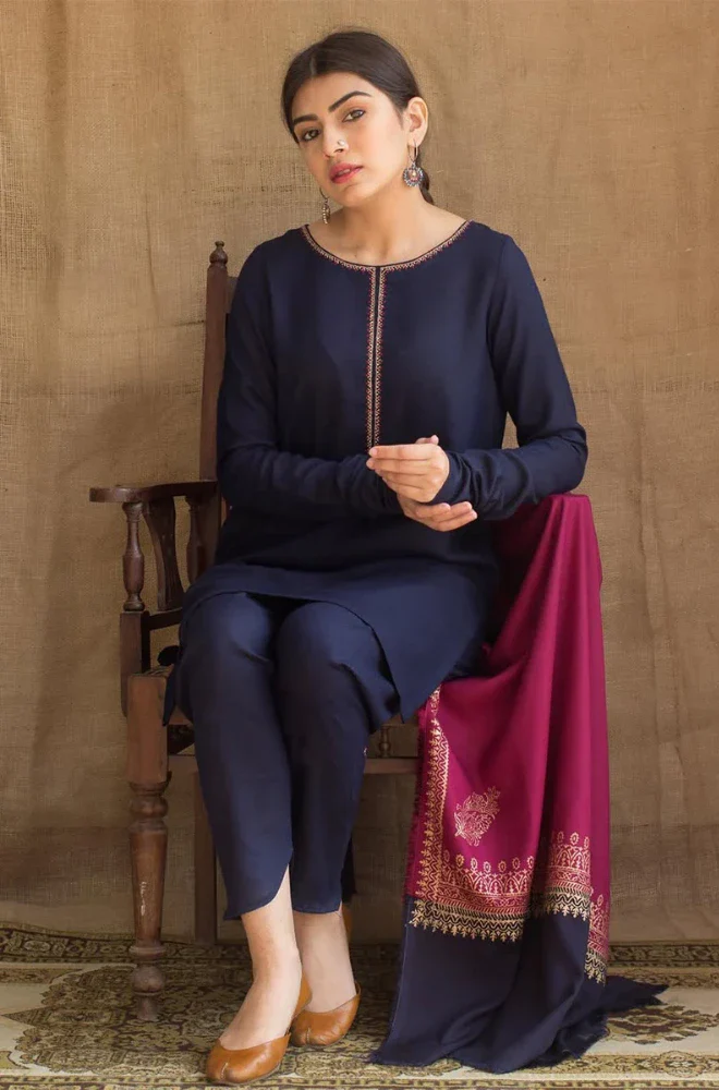 Zarpash - 3PC Dhanak Shirt With Twill Printed Dupatta and Trouser - BFB0910 - Image 4