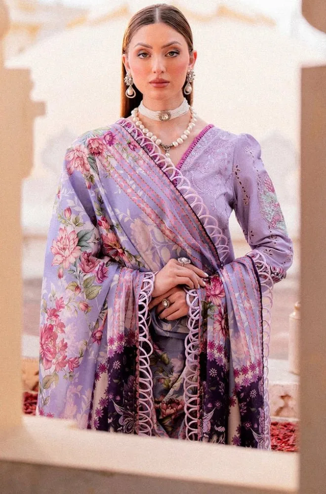 ZARPOSH - 3PC Lawn Embroidered Shirt with Monar Printed Dupatta and Trouser - BFB0688 - Image 2
