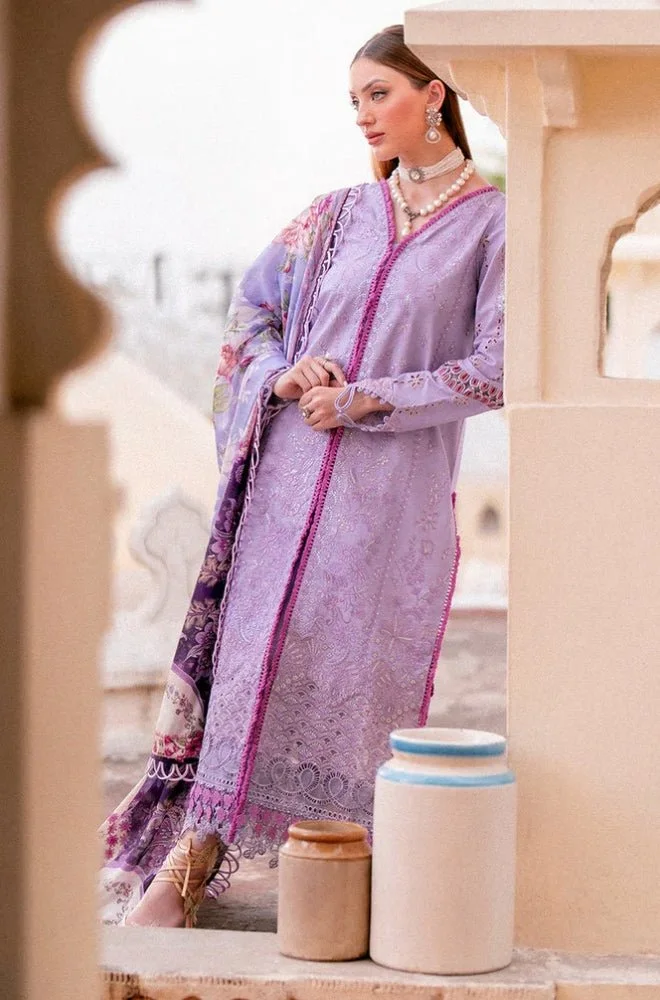 ZARPOSH - 3PC Lawn Embroidered Shirt with Monar Printed Dupatta and Trouser - BFB0688 - Image 4